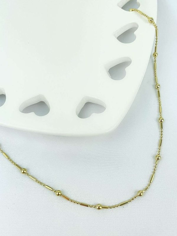 Choker Bolinhas Semijoia Ouro 18K