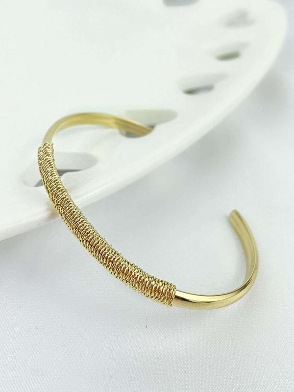 Bracelete Minimalista Semijoia Ouro 18K